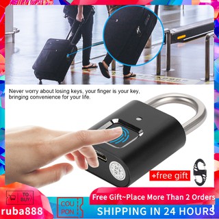 Ruba88 Smart Fingerprint Keyless Padlock Security Anti-Theft Lock for Luggage Cabinet (1)
