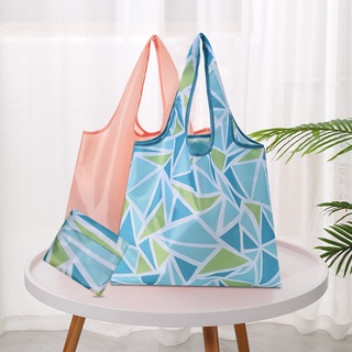 Foldable shopping bag, large capacity solid color storage bag.