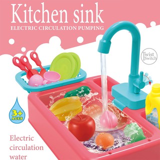 Kitchen sink pretending to play with kids toys Simulation electric dishwasher simulation kitchen toy (1)