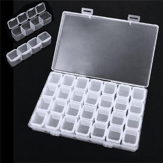 28 Grids Storage Box Plastic Case for Nail Art Rhinestone Beads Rings Jewelry Decorations Display Organizer Boxes