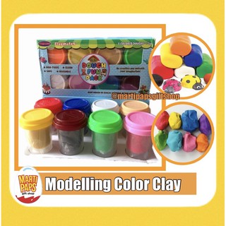 COLOR CLAY DOUGH SET OF 8 IN CONTAINER