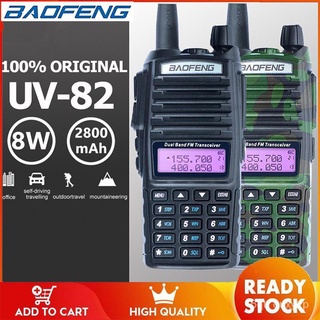 Baofeng UV 82 High Power 8W Water Resistant Two Way Radio Walkie Talkie Original