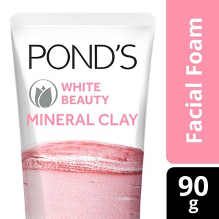 Ponds Mineral Clay Facial Foam White Beauty 90g (1)