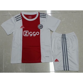 Top Quality 2021-2022 Ajax Home Jersey Set Kids Football/Soccer Tops+Shorts Sports Clothing Suit