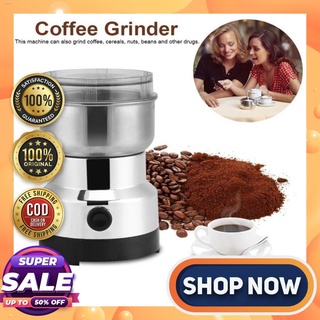 coffee machine☊❒Original 220V Electric Coffee Grinder Stainless Steel Coffee Bean Grinding Machine
