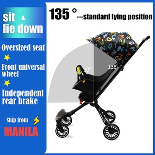 KIDONE lightweight foldable stroller, can sit on the reclining stroller, can be taken on the plane 1