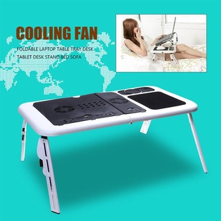 Portable Folding Laptop Table with Dual Cooling Fans