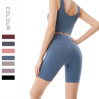 New sports nylon nude yoga suit women's quick-drying exercise clothes quick-drying two-piece suit