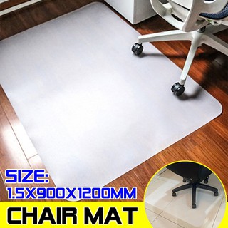 1.5x900x1200mm Wooden Floor Nonslip PVC Matte Rolling Chair Mat Carpet Rug Protector for Home Office