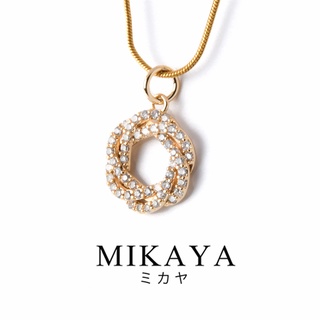 Mikaya 18k Gold Cubic Zirconia Eirin Pendant Necklace Accessories For Women 30n