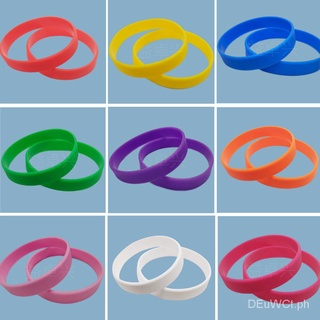 Silicone bracelet solid color wrist strap Rubber aperture bracelet
