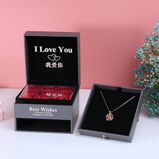Rose Flower Gift Jewelry Gift Box Rose Box Christmas Present Women&#39;s Birthday Party Gift