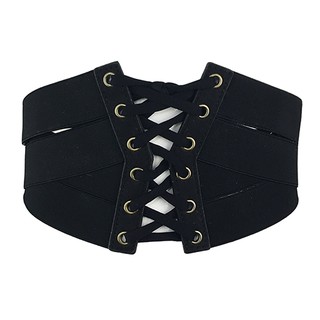 Genevieve Gozum Fashion Corset Belt With Waist Cinch With Zip Back