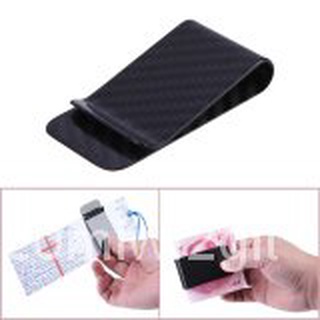 Anself Real Carbon Fiber Money Clip Business Card Credit Card Cash Wallet Polished and Matte for Opt