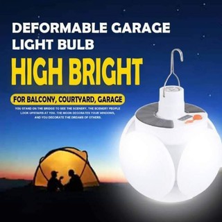 solar emergency charging lamp Solar Deformable Garage Light Bulb Waterproof Solar Power