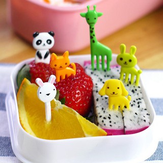 Cartoon Animal Food Fruit Picks Forks Creative Kitchen Bar Home Party Kid Dessert Forks Sticks