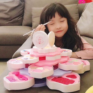BYJ Girls Flower Princess Makeup Cosmetic Set Girl Make Up Simulation Toy Set Real Cosmetics
