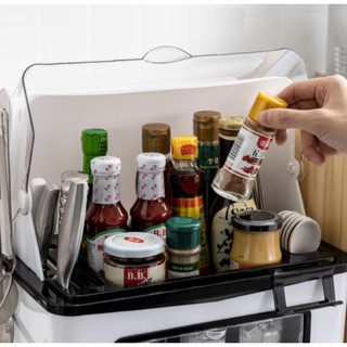 Multi-Function Kitchen Seasoning Rack Condiment Shelf Spice Storage Box Countertop Organizer (4)
