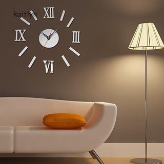 Kaitlyn~3D Luxury DIY Clock Decoration Mirror Stickers Wall Art Fashion Home Decoration