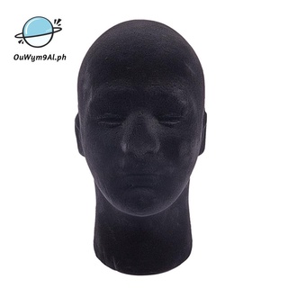 Male Styrofoam Foam Mannequin Manikin Head el Wigs Glasses Cap Display Stand Black
