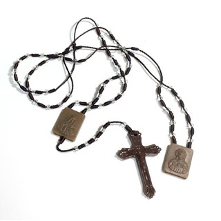 2 in 1 Mt.Carmel & Sacred Heart Scapular Rosary Necklace