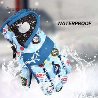 Asanmingsuy Outdoor Waterproof Windproof Ski Gloves For Kids Toddlers Boys Girls Winter Warm