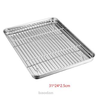 Oven Tray Stainless Steel Baking Grilled Oil Drain★