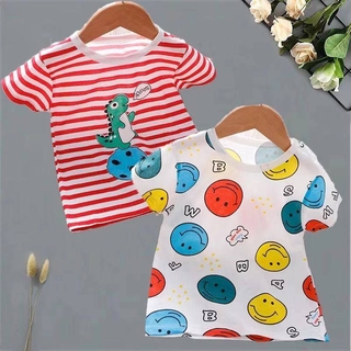 [Ready Stock]0-4 year old children's cotton T-shirt, (Random Design) comfortable, elastic and fashionable clothes in summer