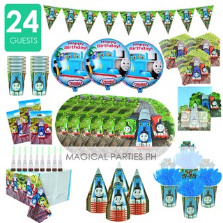 [238 Pcs ALL-IN PACKAGE] THOMAS & FRIENDS Party Supplies Tableware and Birthday Needs for 24 Guests
