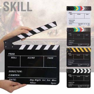 Skill Movie Slate Cut Action Scene Clapper Board Dry Erase Clapboard Film F (6)