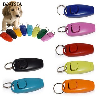 Boatsea 2 in 1 Mini Dog Clicker Whistle Trainer Aid with Keyring (1)