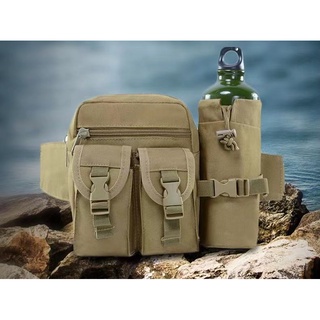 COD Multifunctional Camouflage Bag WaterBottle Bag Outdoor Army Fan Travel Bag Tactical Waist Bag