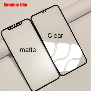 Glossy / Matte Full Cover Ceramic Tempered Glass Film iPhone 11 12 13 Pro Max 12 13 Mini iPhone SE 2020 XR X XS Max 6 6S 7 8 Plus Screen Protector