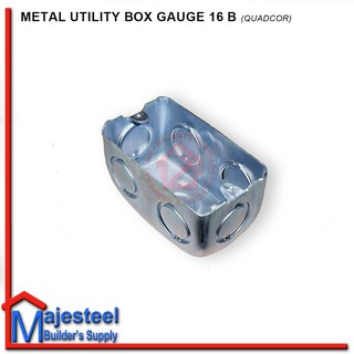 Metal Boxes Deep T Gauge 16 (QUADCOR) Utility|Junction|Square