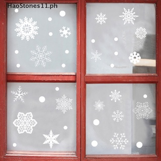 【HaoStones11】 Christmas 37pcs Glitter Snowflake Clings Window Film Glass Sticker Static Decal [PH]