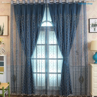 (New) Window Tulle Stylish Unique Pattern Polyester Blackout Sheer Window Tulle for Living Room