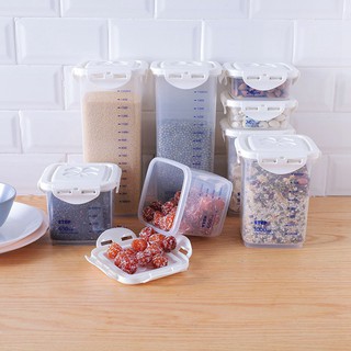 Plastic Sealed Food Canister Storage Box Transparent Food Fresh Jar Bins Container Food Storage (3)