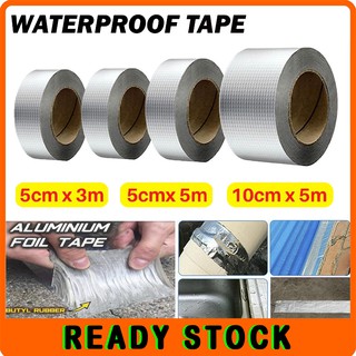 Butyl Waterproof Tape Aluminum Foil Strong Repair Wall Crack High Temperature Resistance