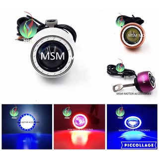 MSM LED Headlight angel eye with bracket Motorcycle