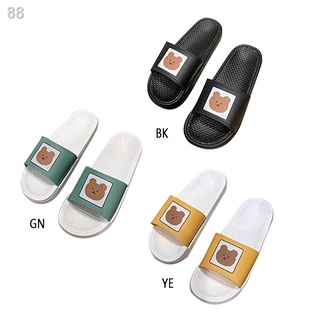 ☒☍♣Sandals and slippers female home non-slip slippers student soft bottom outer wear cartoon cute pe