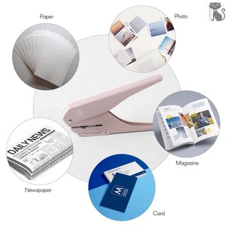 COD☆KW-trio Handheld DIY Mushroom Single Hole Punch Puncher Paper Cutter with Ruler for Office Home