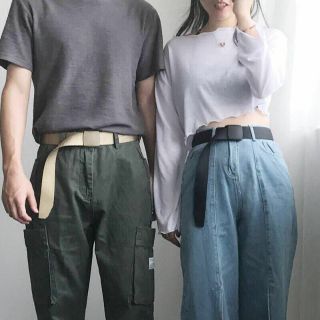 LILY korean fashion solid color unisex prevent allergy simple belt (1)
