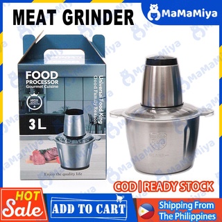 ☽Meat Grinder 3L Electric Meat Blender Food Chopper Vegetable Cutter Stainless Steel Processor