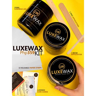 LUXEWAX Sugar Wax Kit - 100% natural hot / cold hair removal sugar waxing jar & kit (1)