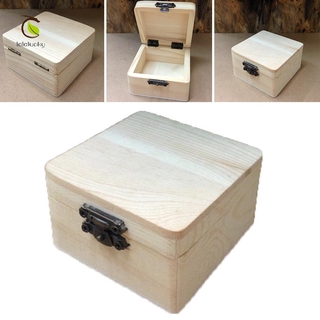 Plain Natural Wooden packing box storage Box Gift Box wooden storage box 8*8*4.5cm