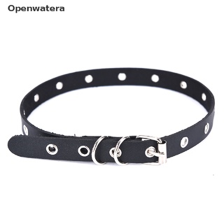 Openwatera Women Punk Gothic Leather Choker Necklace Sexy Collar Neck Ring Jewelry Gift PH