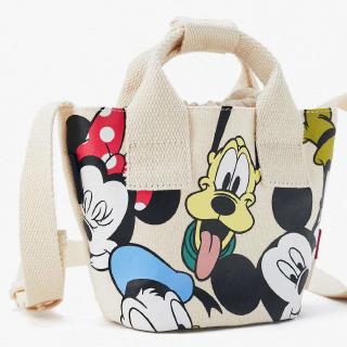 Zara Mickey Mouse Canvas Crossbody Handbag Shoulder Bag Promo Cross For Women Kids Sling Bags Korean Best Seller