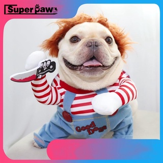 Funny Halloween Pet Dog Clothes Adjustable Cosplay Costume Novelty Clothing For Medium Large Dogs Fr