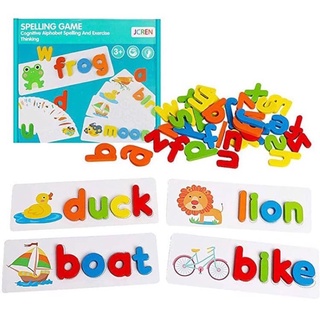 High material wood letter spelling toy