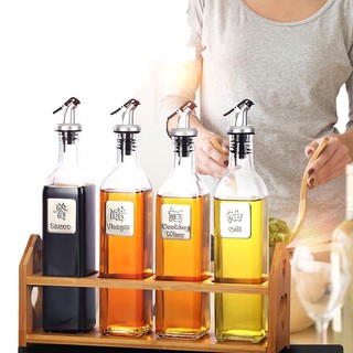 500Ml Glass Oil Vinegar Dispenser Pourer Bottle Spout Kitchen Cooking Olive Oils
